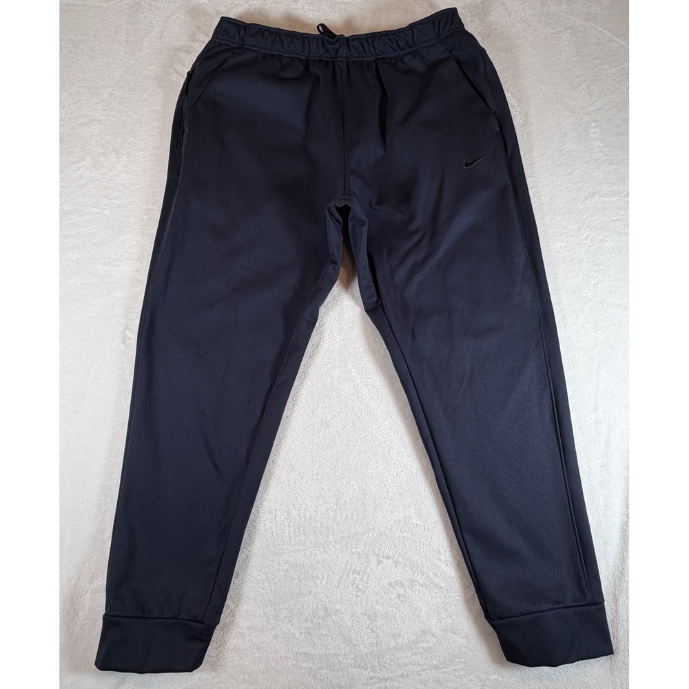 Nike Pants Men's Sz XL Navy Blue Therma‎ Fit Athletic Jogger